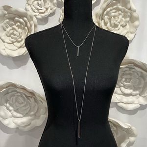 Express Silver Tone Layered Necklace